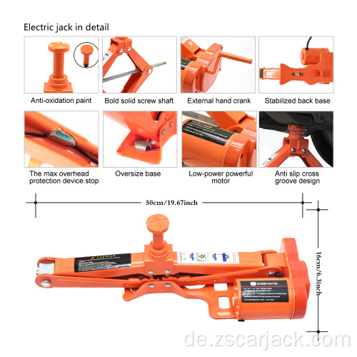 120-450 mm Hubbereich Leichter elektrischer Scherenwagenheber